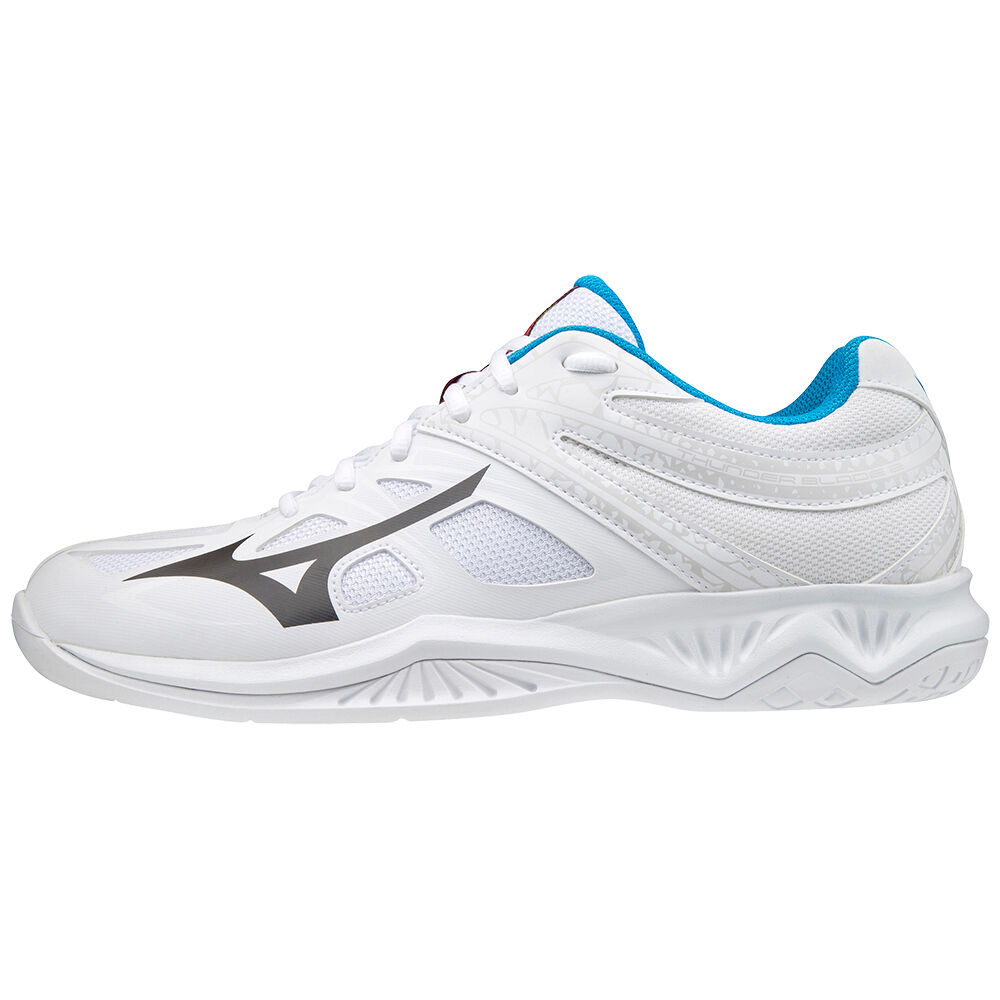 Mizuno Thunder Blade 2 Férfi Röplabda Cipő Fehér/Fekete/Kék AOH389216